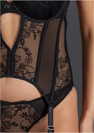 Guêpière à armatures et string avec broderies (ens. 2 pces), bonprix