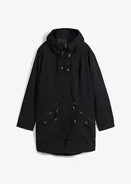 Baumwoll-Kurzparka mit Stehkragen, talliert, bonprix