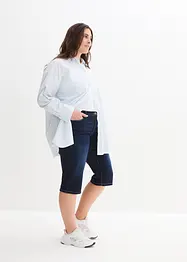 Bermuda en jean, taille mi-haute élastiquée, bonprix