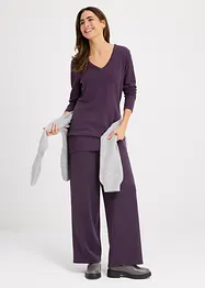 Basic Longpullover mit V-Ausschnitt, bonprix