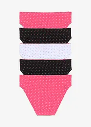 Lot de 5 slips coton avec nœud en satin, bonprix