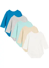 Baby Langarmbody aus reiner Bio-Baumwolle (5er Pack), bonprix