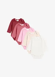 Baby Langarmbody aus reiner Bio-Baumwolle (5er Pack), bonprix