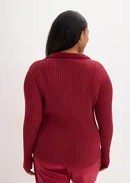 Feinstrickpullover mit schmückendem Kragen, bonprix