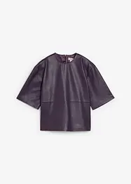 Tunique en cuir d’agneau nappa, bonprix