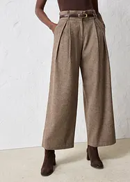 Pantalon large à pinces en laine majoritaire, bonprix