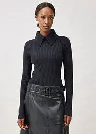 Rippenpullover aus Merinowolle, bonprix