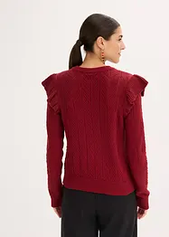 Ajour-Strickjacke aus Baumwolle, bonprix