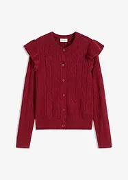Ajour-Strickjacke aus Baumwolle, bonprix