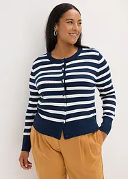 Gilet en fine maille rayée, bonprix