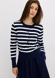 Gilet en fine maille rayée, bonprix