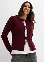 Gilet en maille à nœuds, bonprix