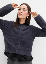 Gilet en maille poilue de viscose mélangée, bonprix