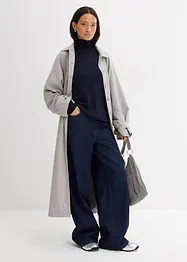 Leichter Feinstrickpullover mit breitem Turtleneck aus Viskose-Mix, bonprix