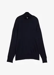 Leichter Feinstrickpullover mit breitem Turtleneck aus Viskose-Mix, bonprix