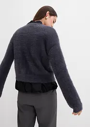 Gilet en maille poilue de viscose mélangée, bonprix