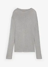 T-shirt côtelé en viscose mélangée, bonprix