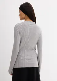 T-shirt côtelé en viscose mélangée, bonprix