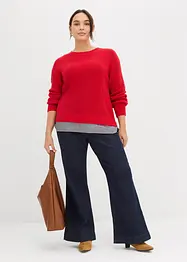 Jean flare taille haute, bonprix