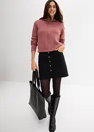 Gilet en maille à capuche, bonprix
