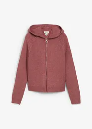 Gilet en maille à capuche, bonprix