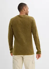 Pullover in gewaschener Optik, Slim Fit, bonprix
