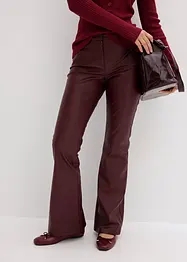 Pantalon flare enduit, bonprix