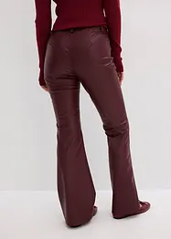 Pantalon flare enduit, bonprix