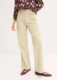 Pantalon en twill taille haute avec poches plaquées, bonprix