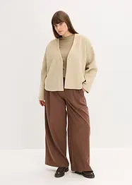 Oversized Blazer mit Gürtel in Wolloptik, ungefüttert, bonprix
