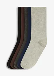 Lot de 5 paires de chaussettes à bord non comprimant, coton majoritaire, bonprix