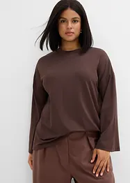 T-shirt manches longues en matière fluide, bonprix