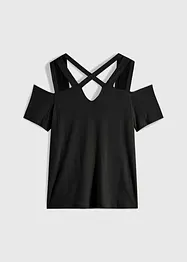 T-shirt à découpes en viscose, bonprix
