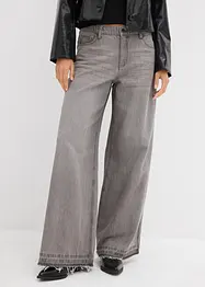 Wide-Leg-Jeans Mid Waist, Bequembund, bonprix
