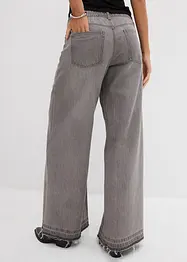 Wide-Leg-Jeans Mid Waist, Bequembund, bonprix