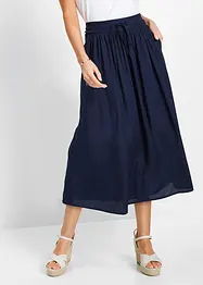 Jupe longue en viscose avec taille élastique et lien à nouer, bonprix