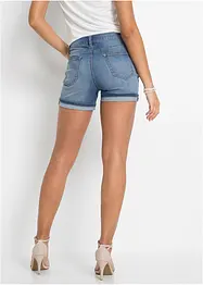 Short en jean taille mi-haute avec détails décoratifs, bonprix