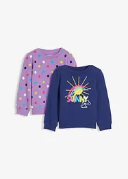 Lot de 2 sweats 100% coton, bonprix