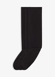Lot de 3 paires de mi-bas thermo 120den avec intérieur éponge, bonprix