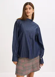 Blouse en jean avec larges manchettes, bonprix