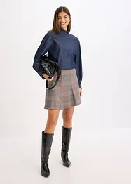 Blouse en jean avec larges manchettes, bonprix