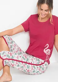 Capri Pyjama aus reiner Baumwolle, bonprix