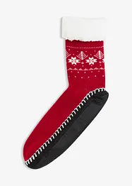 Chaussettes d’intérieur avec semelle antiglisse cousue et doublure moumoute, bonprix