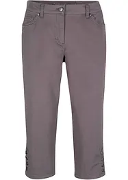 Baumwoll-Capri-Hose mit Bequembund und Knöpfen, bonprix