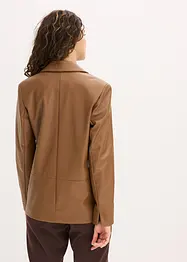 Oversize-Blazer aus Lederimitat, bonprix