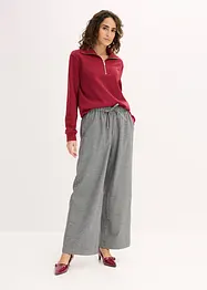 Sweat oversize à col zippé, bonprix