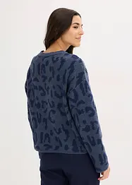 Jacquard Oversize Pullover mit Pailletten, bonprix