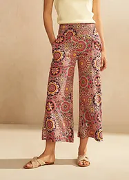 Weite Jersey-Culotte mit breitem Smockbund, 7/8-Länge, bonprix