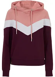 Sweat-shirt à grand col et capuche, bonprix