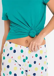 Capri Pyjama aus reiner Baumwolle, bonprix